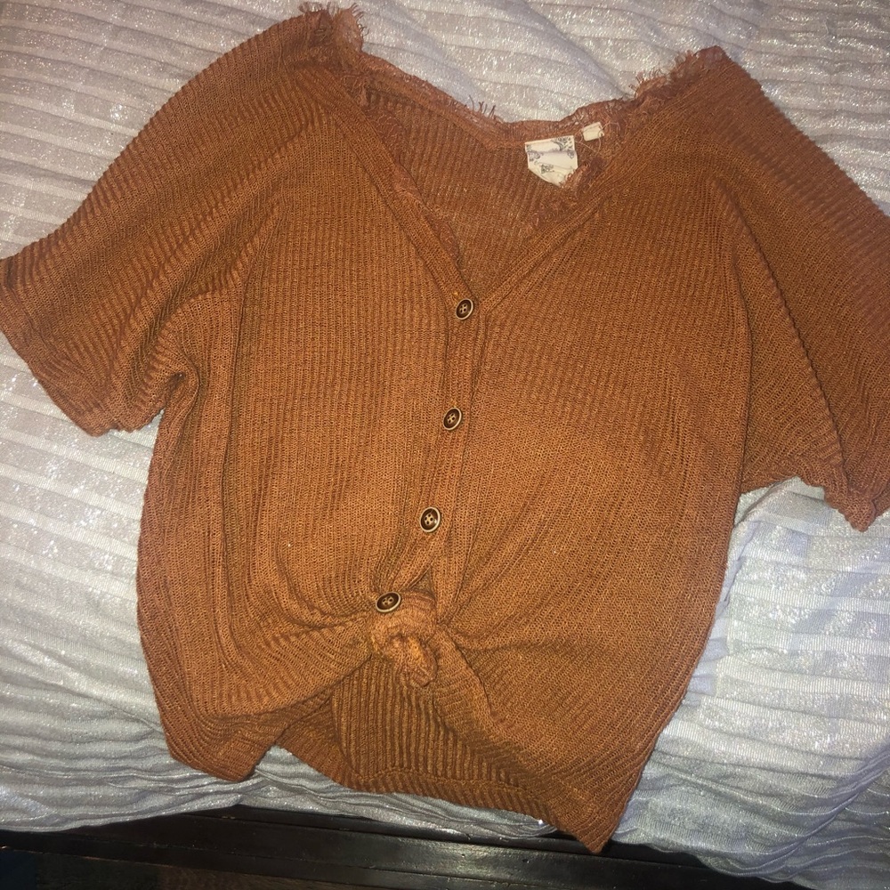 Oversized orange sweater